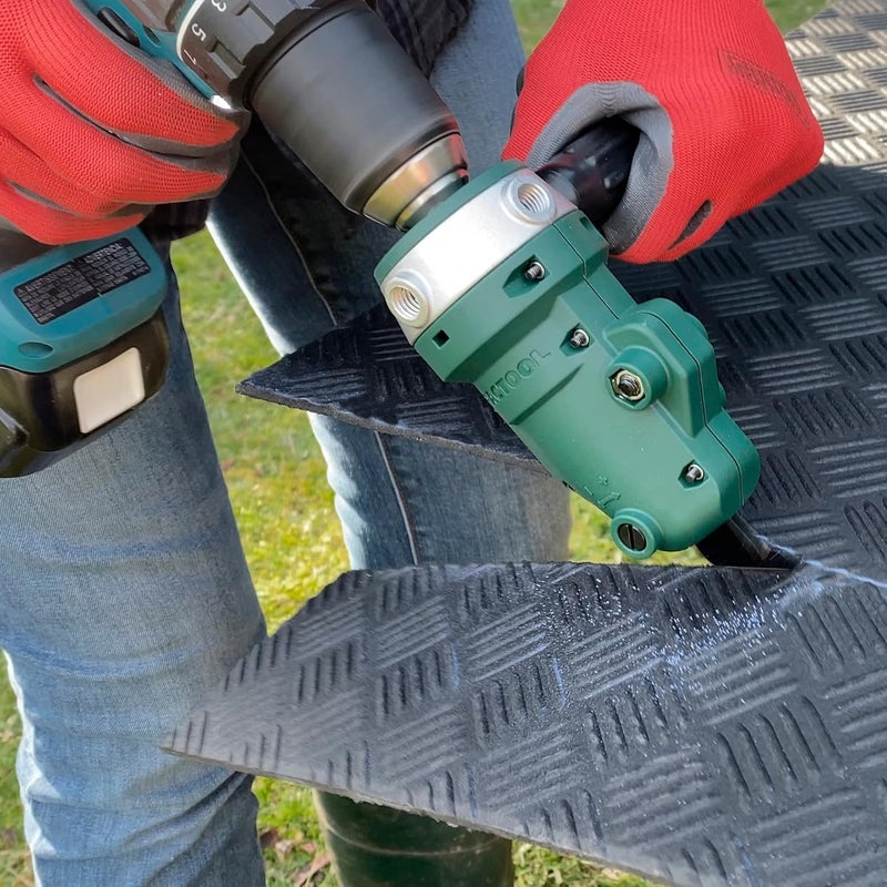 PacTool SS701 Snapper Shear - Sheet Metal Shears - Sheet Metal Cutter Drill Attachment - Cut Up to 18-Gauge Galvanized Steel, Aluminum, and Copper - Sheet Metal Tools - Carpenter Tools and Accessories - Image 3